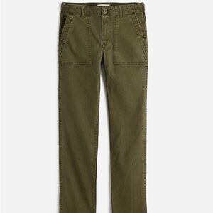 Madewell Slim Straight Utility Pant in Garment Dye